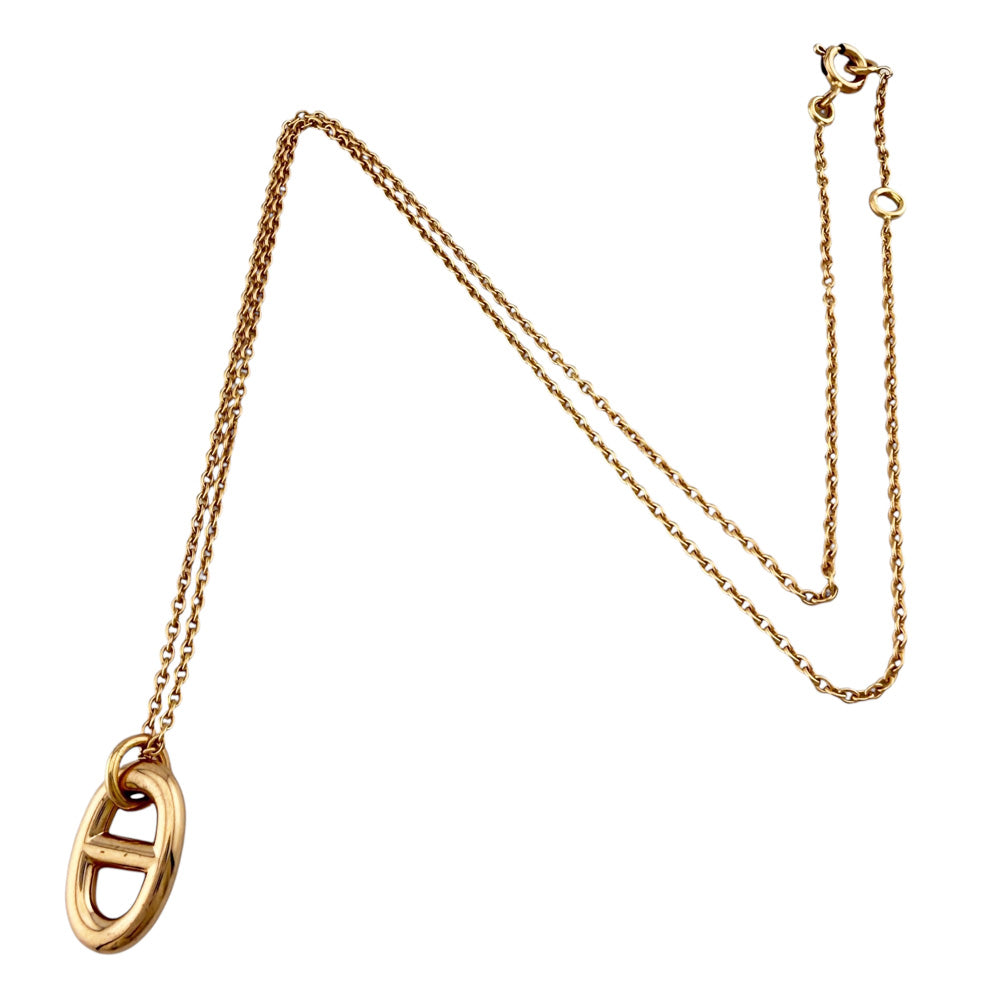 HERMES エルメス シェーヌダンクル ネックレス 18金 K18ピンクゴールド