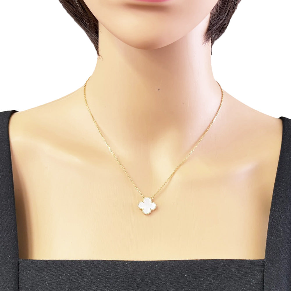 ヴァンクリーフ　ヴァンクリ　イエローゴールド　マザーオブパール Van Cleef & Arpels ヴァンクリーフ＆アーペル ヴィンテージアンハン