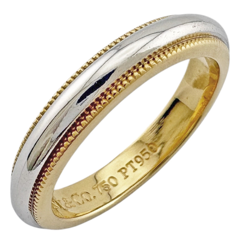 TIFFANY&Co. ティファニー ミルグレイン リング 指輪 8号 18金 K18