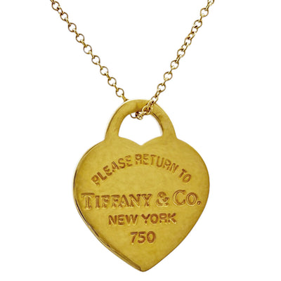 189 ティファニー ゴールド ネックレス リターントゥハート 750 付属品付 TIFFANY&Co. ティファニー リターントゥハート ネックレス 18金 K18