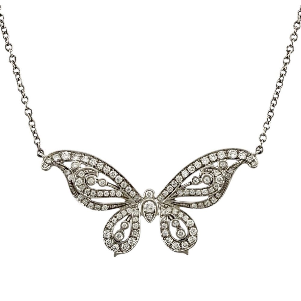 TIFFANY&Co. ティファニー エンチャント バタフライ ネックレス Pt950