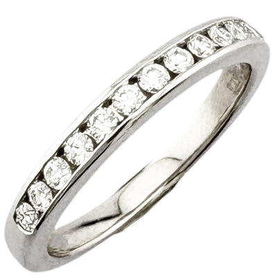 TIFFANY&Co. ティファニー ハーフエタニティ リング 指輪 9号 Pt950