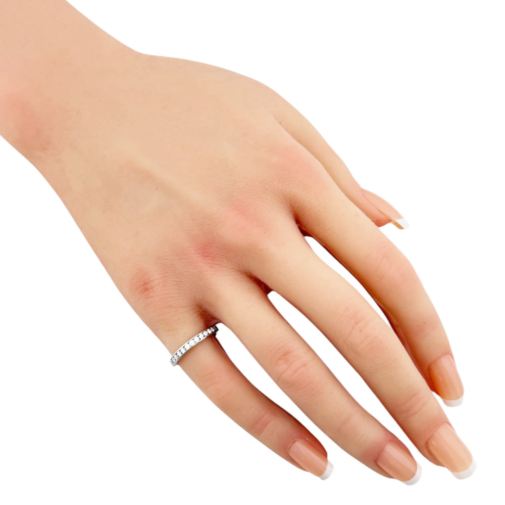 TIFFANY&Co. ティファニー ハーフエタニティ リング 指輪 9号 Pt950