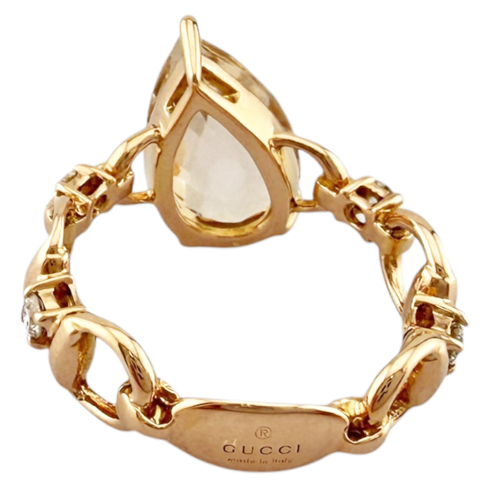 GUCCI グッチ リング 指輪 13号 18金 K18ピンクゴールド ダイヤモンド