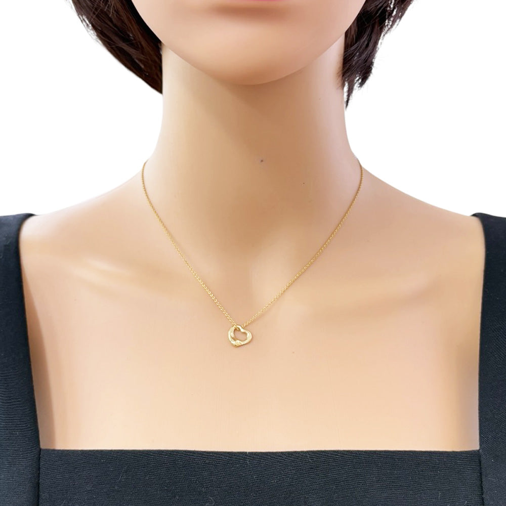TIFFANY&Co. ティファニー オープンハート ネックレス 18金 K18