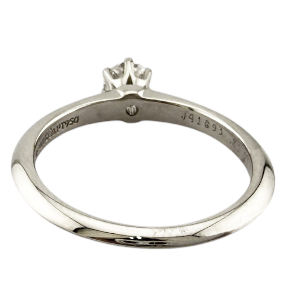 【TIFFANY＆CO.】　ティファニー　PT950/D0.20ct　ソリティア　リング TIFFANY&Co.（ティファニー） ソリティア プリンセスカット リング
