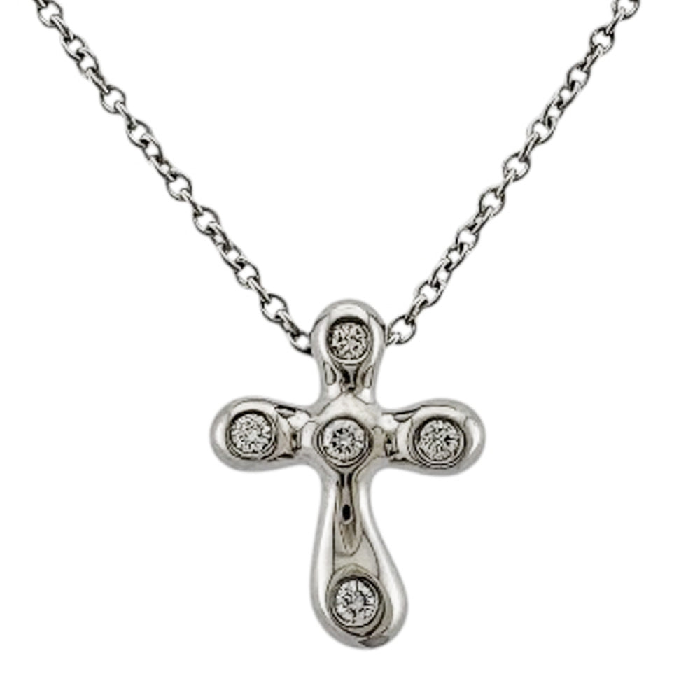 TIFFANY&Co. ティファニー ドッツクロス ネックレス Pt950プラチナ