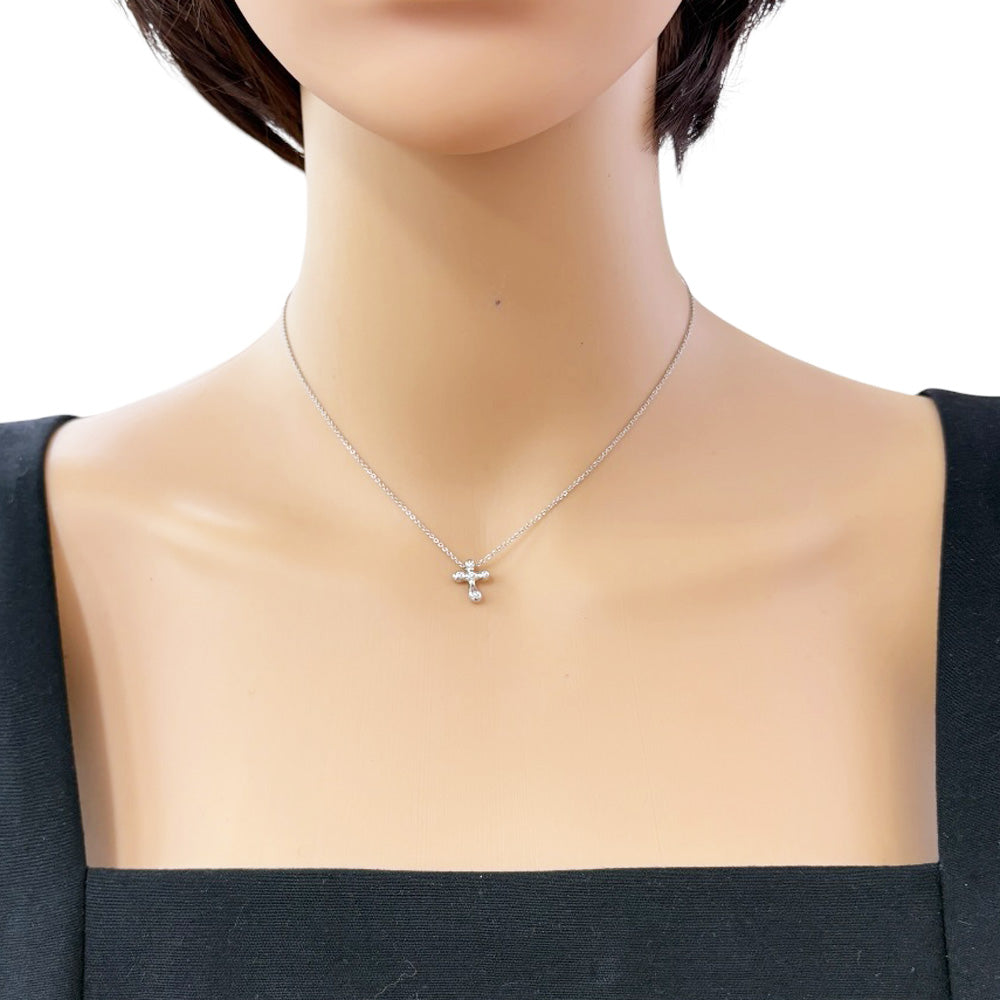 TIFFANY&Co. ティファニー ドッツクロス ネックレス Pt950プラチナ