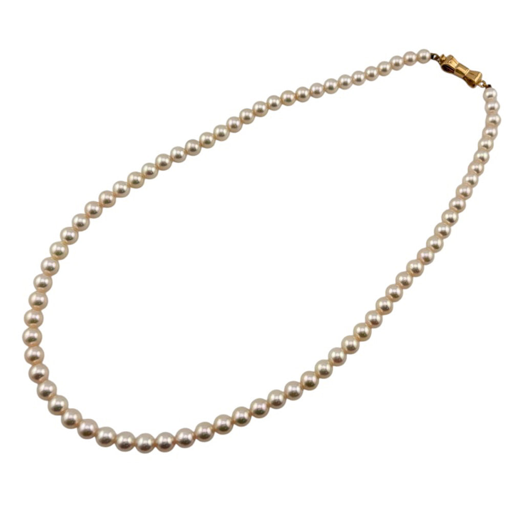 MIKIMOTO ミキモト ネックレス 18金 K18イエローゴールド パール