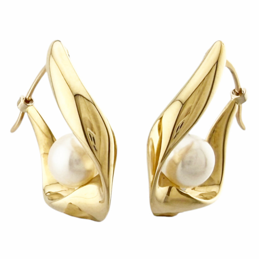 MIKIMOTO ミキモト ピアス 18金 K18イエローゴールド パール