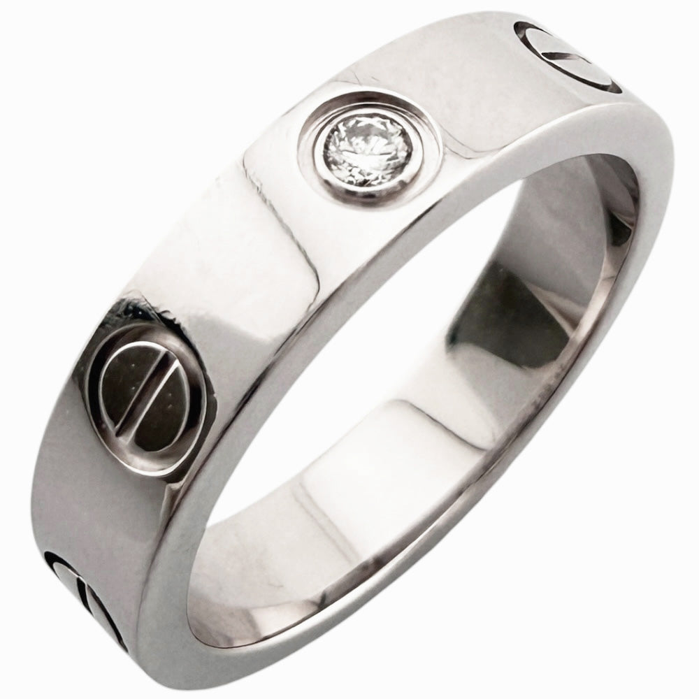 CARTIER カルティエ ミニラヴ1Pダイヤモンド リング 指輪 7号 18金 