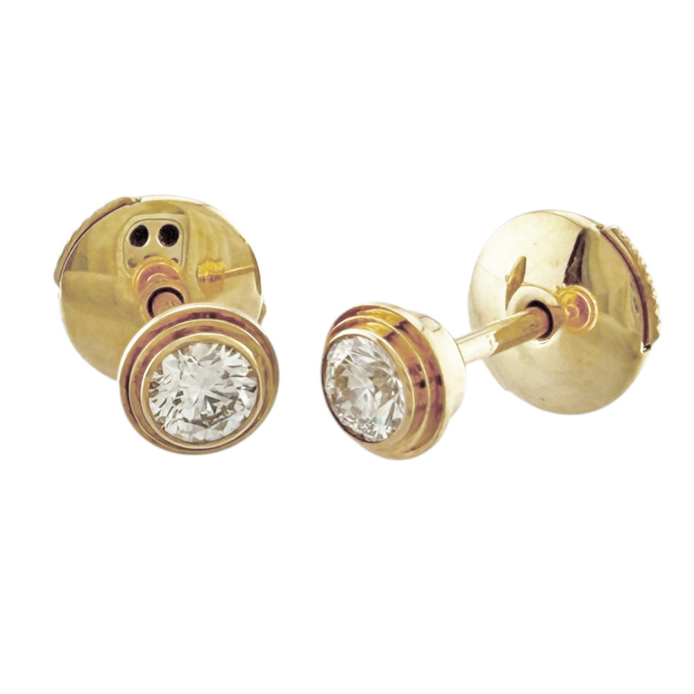 Cartierカルティエ ピアス XS ディアマンレジェ　イエローゴールド CARTIER カルティエ ダムール ディアマンレジェ 約0.18ct ピアス 18金