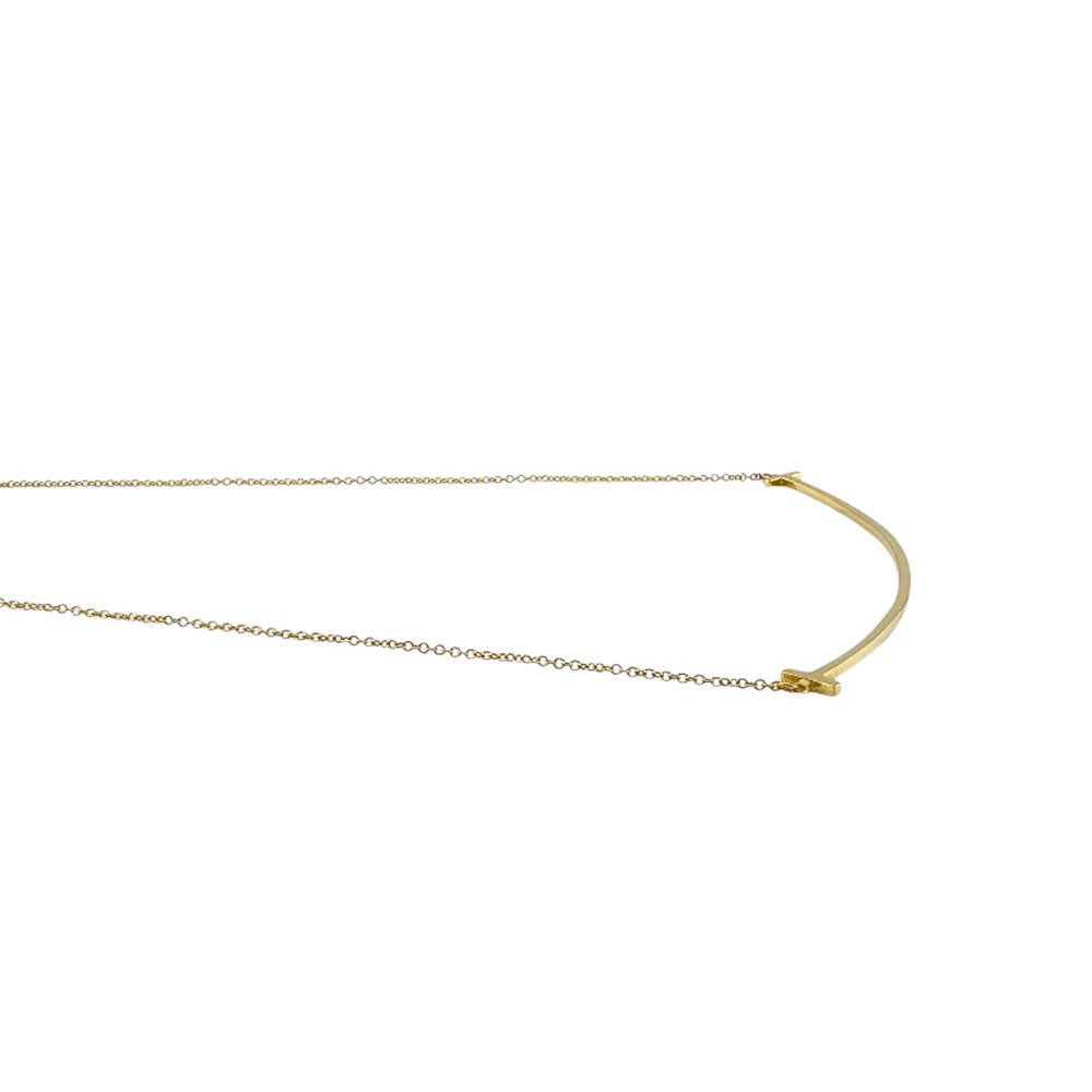TIFFANY&Co. ティファニー Tスマイル ネックレス 18金 K18イエロー