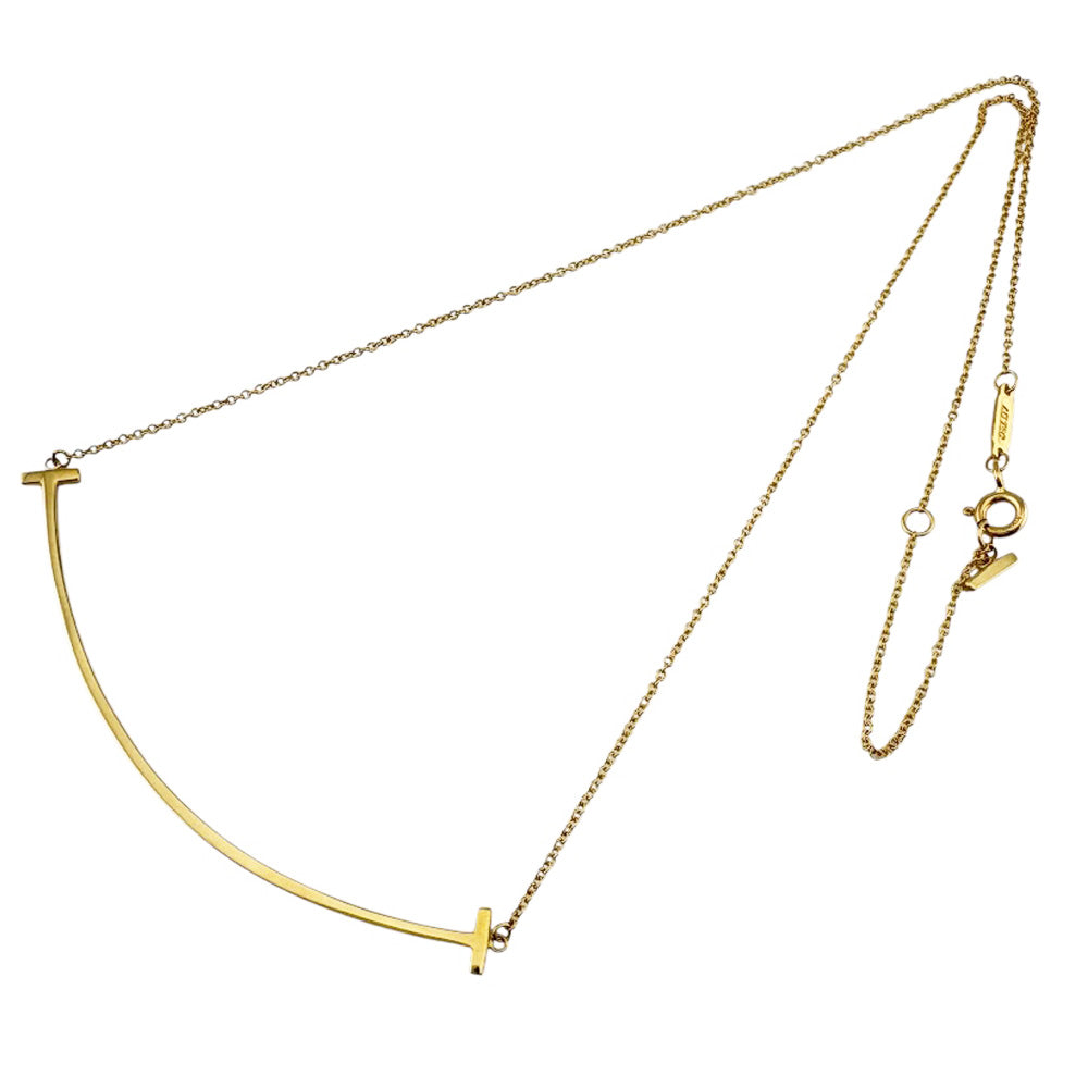 TIFFANY&Co. ティファニー Tスマイル ネックレス 18金 K18イエロー