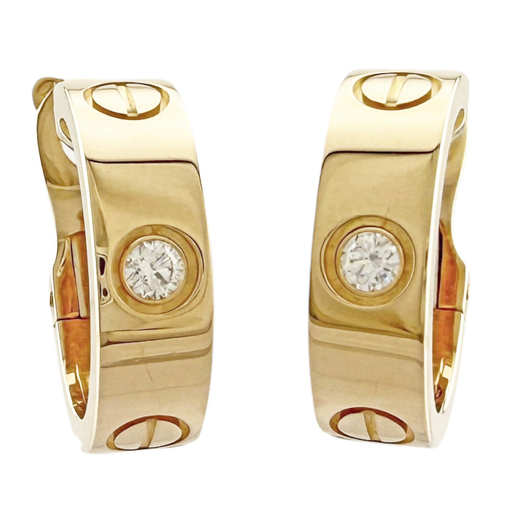 CARTIER カルティエ クラシックモデル ラブ フープ ピアス 18金 K18
