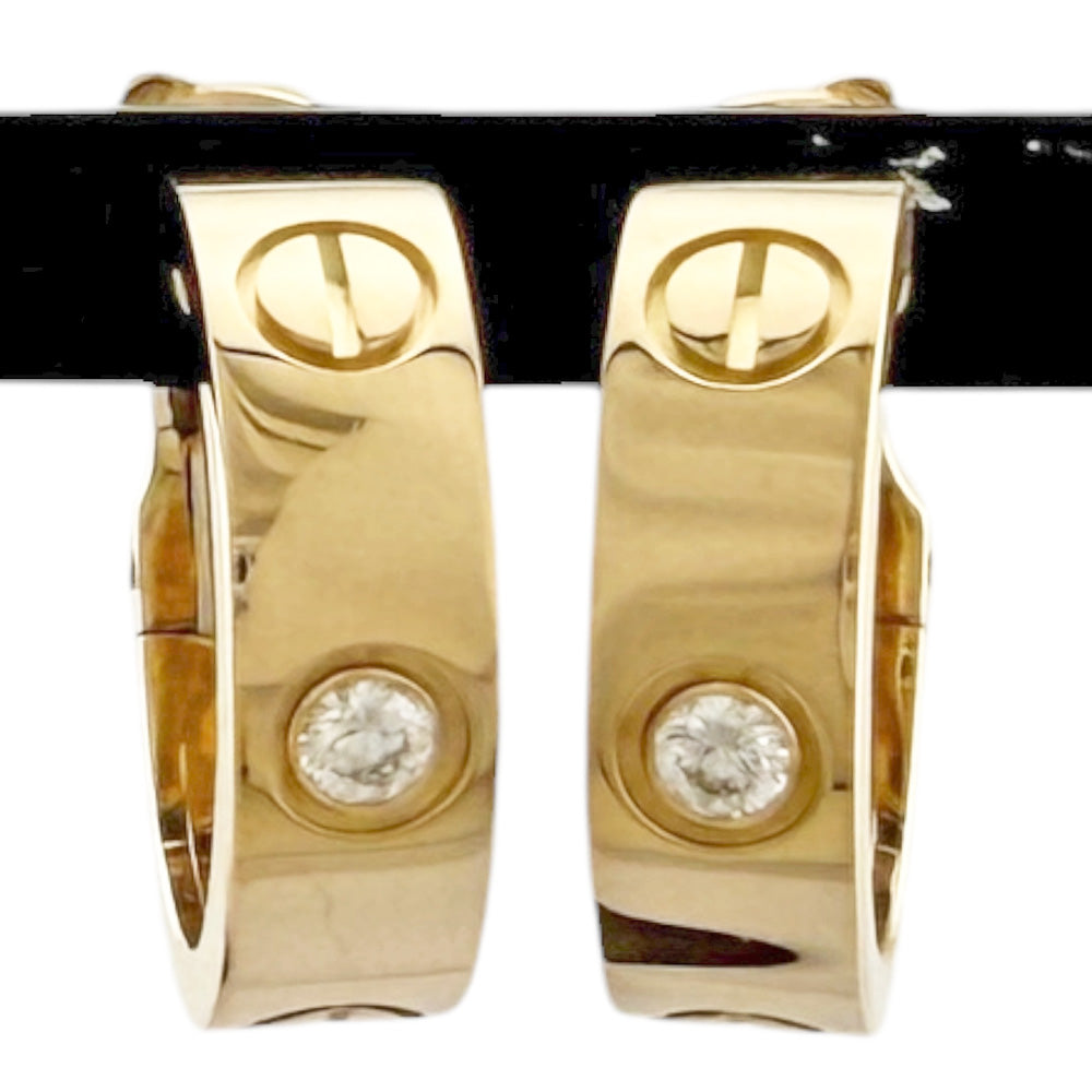 CARTIER カルティエ クラシックモデル ラブ フープ ピアス 18金 K18