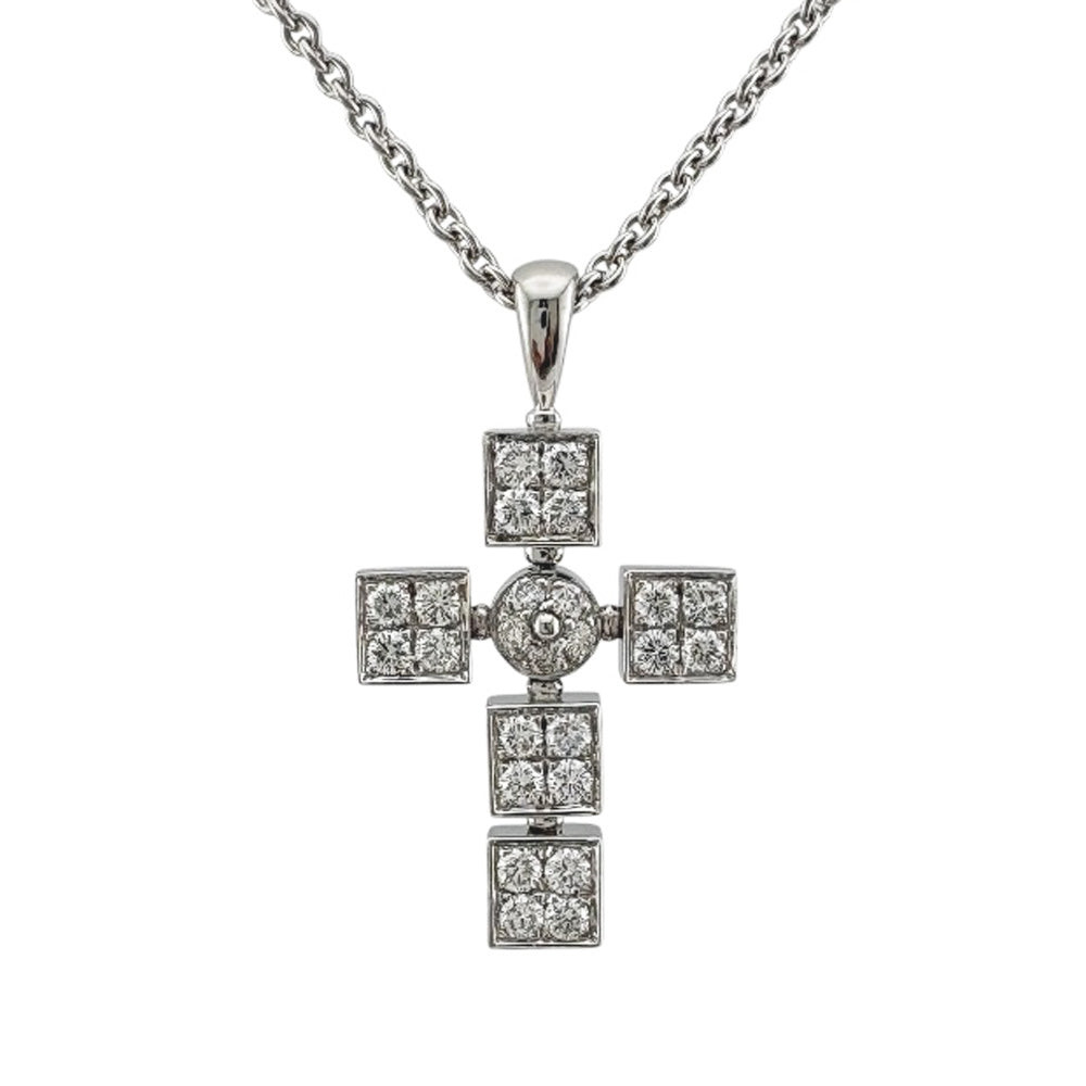 BVLGARI ブルガリ ルチア ラテンクロス ダイヤモンド ネックレス 18金