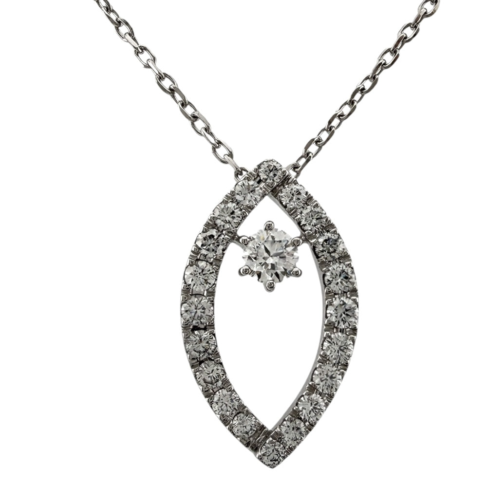 ○ミキモト ネックレスk18 1Pダイヤモンド MIKIMOTO ミキモト ネックレス 18金 K18ホワイトゴールド ダイヤモンド