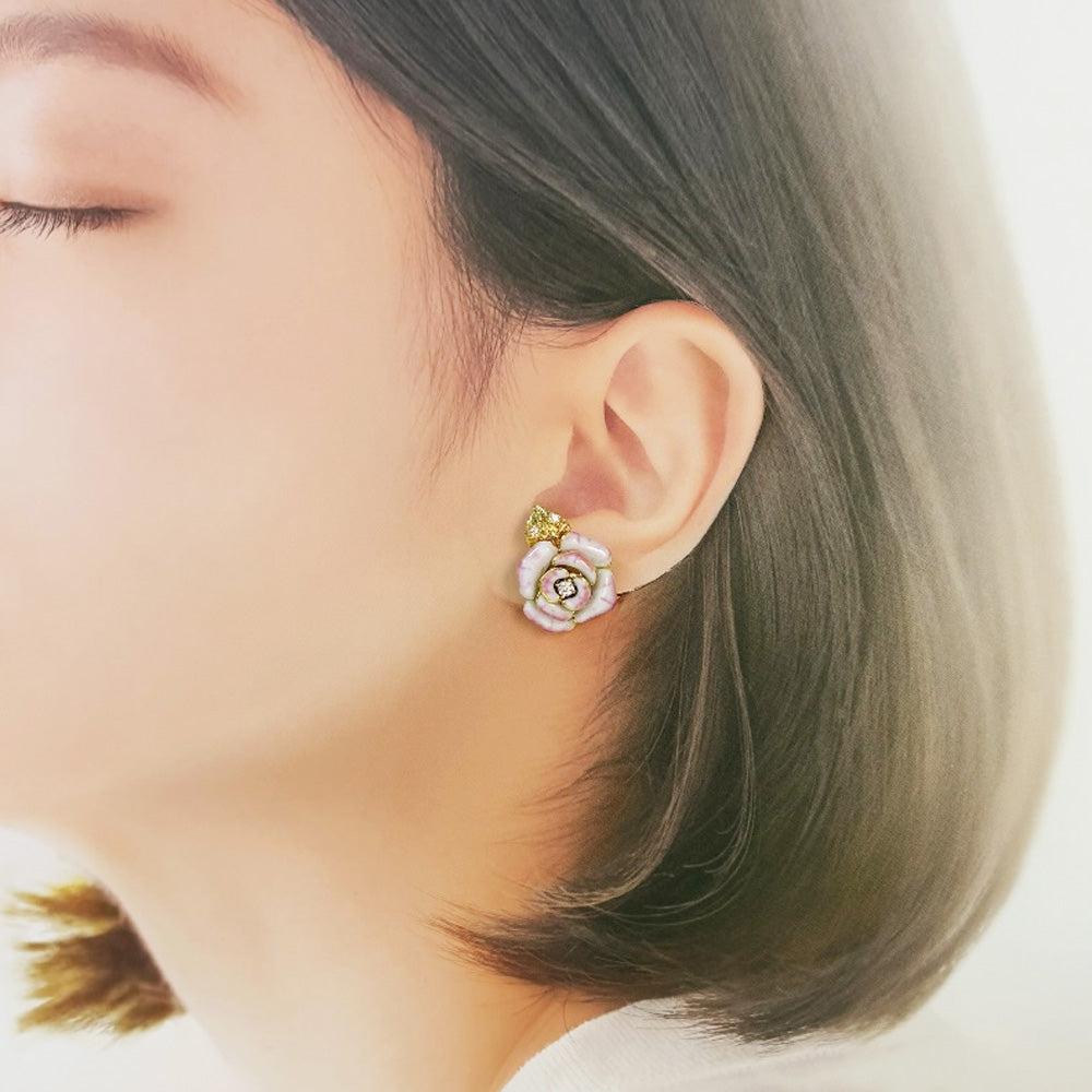 MIKIMOTO ミキモト ピアス 18金 K18イエローゴールド ダイヤモンド