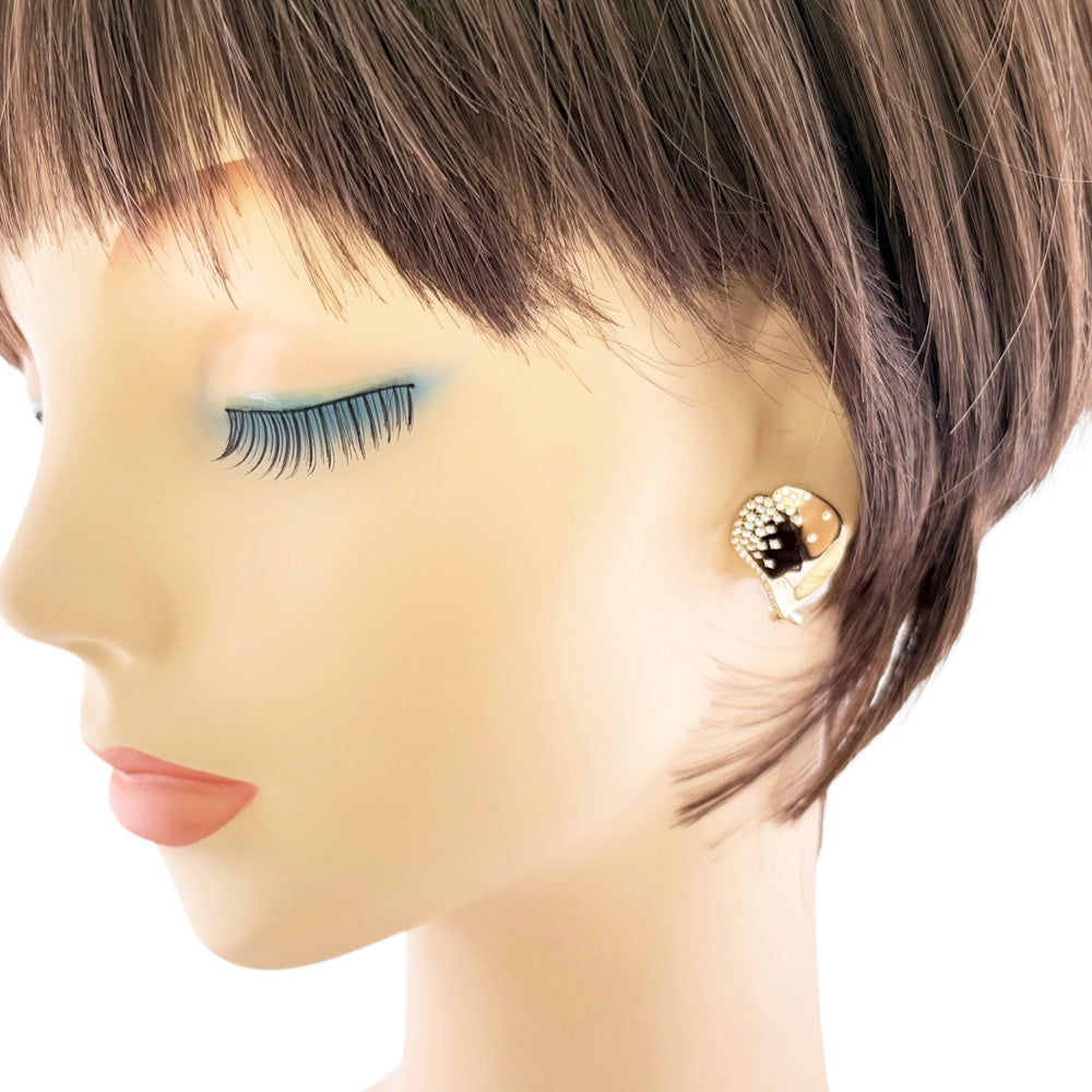MIKIMOTO ミキモト ピアス 18金 K18ピンクゴールド ダイヤモンド