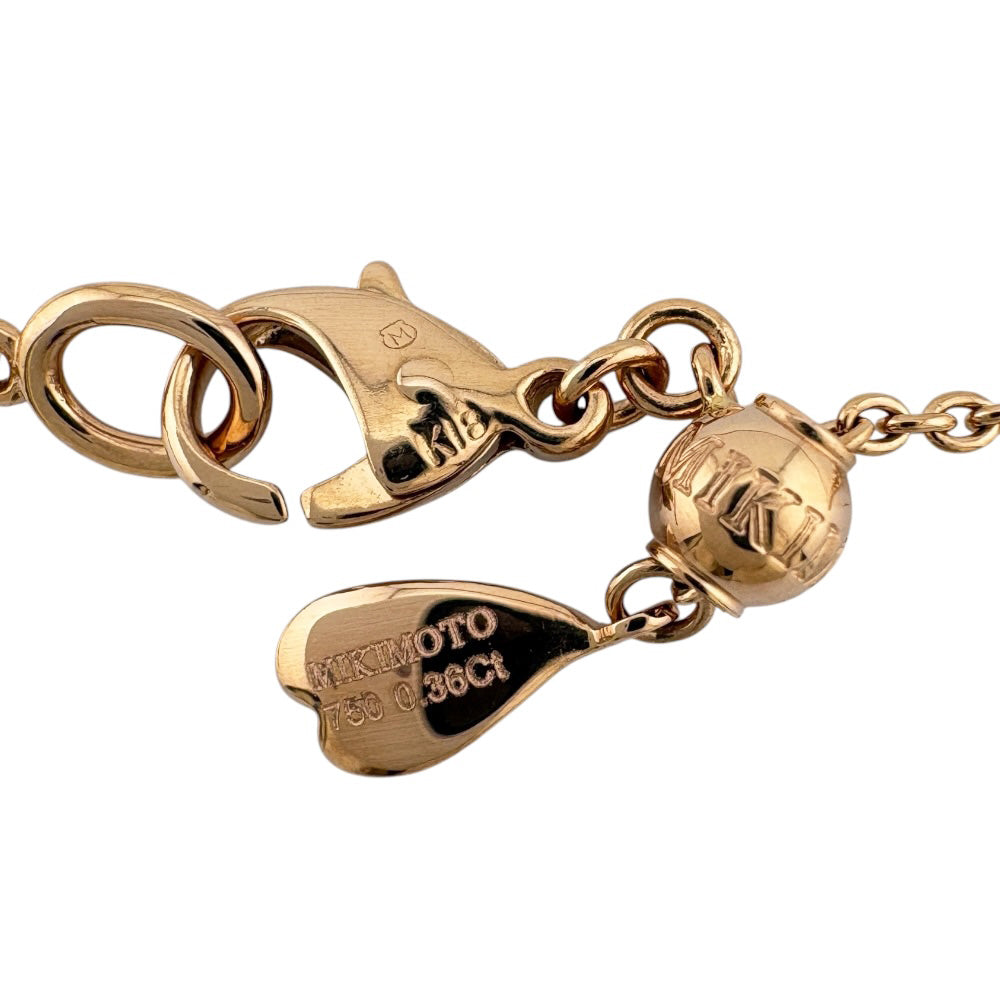 MIKIMOTO ミキモト ネックレス 18金 K18ピンクゴールド ダイヤモンド