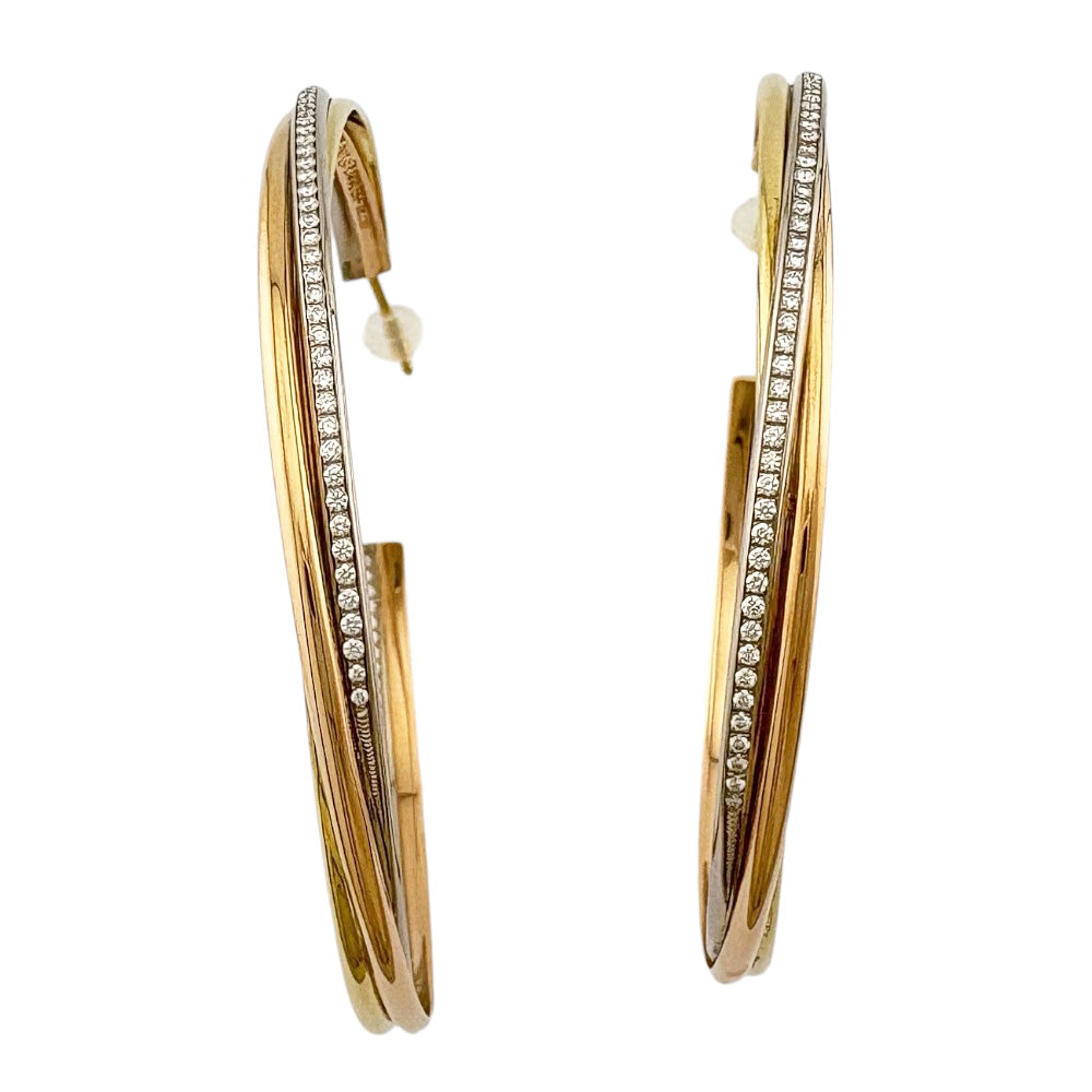 CARTIER カルティエ トリニティ ピアス 18金 K18イエローゴールド