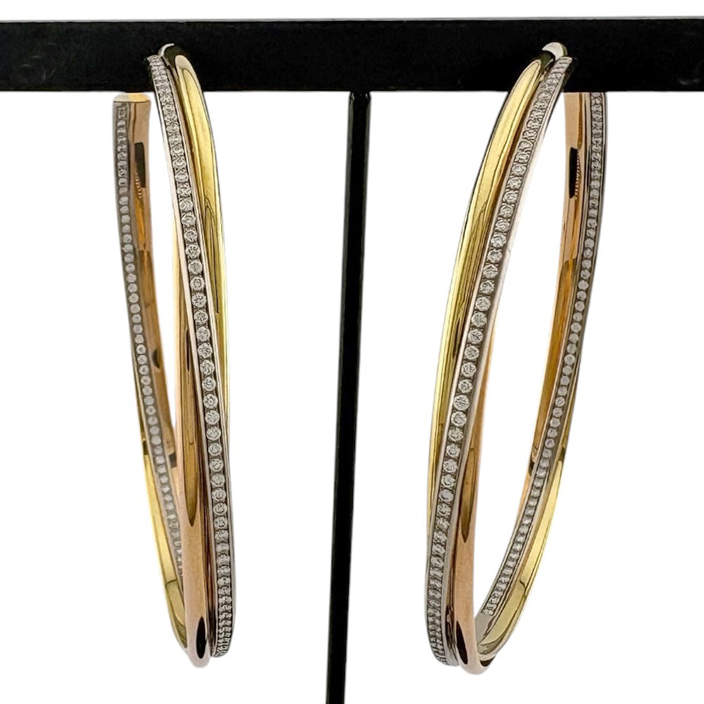 CARTIER カルティエ トリニティ ピアス 18金 K18イエローゴールド