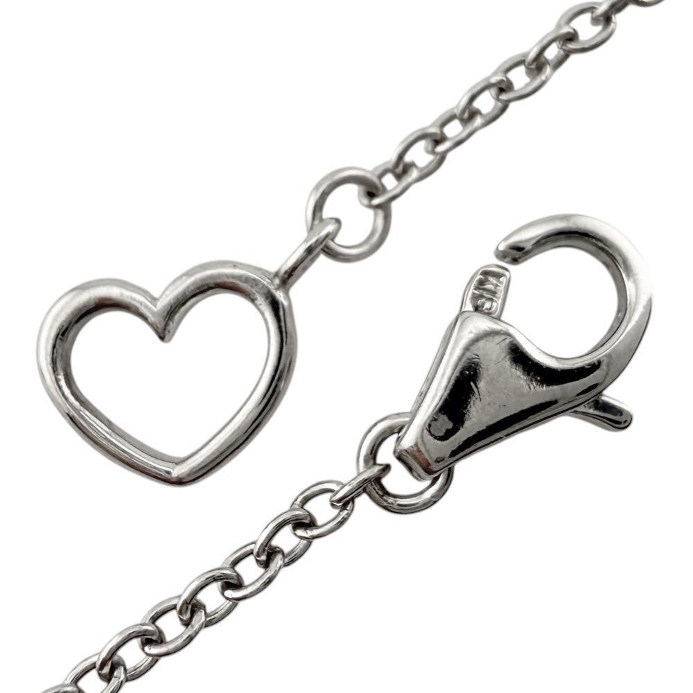 Ponte Vecchio Necklace 18K K18 White Gold Diamond Women's Used