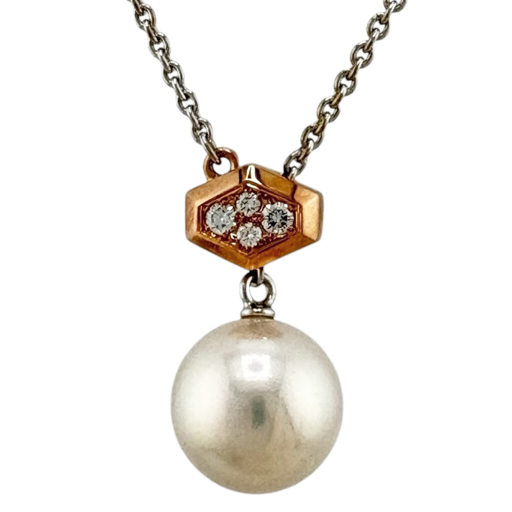 MIKIMOTO ミキモト ネックレス 18金 K18ホワイトゴールド パール