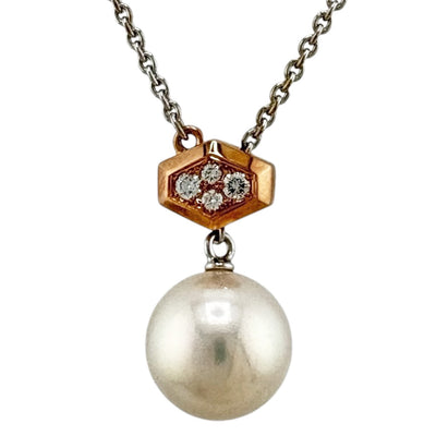 MIKIMOTO ミキモト ネックレス 18金 K18ホワイトゴールド パール