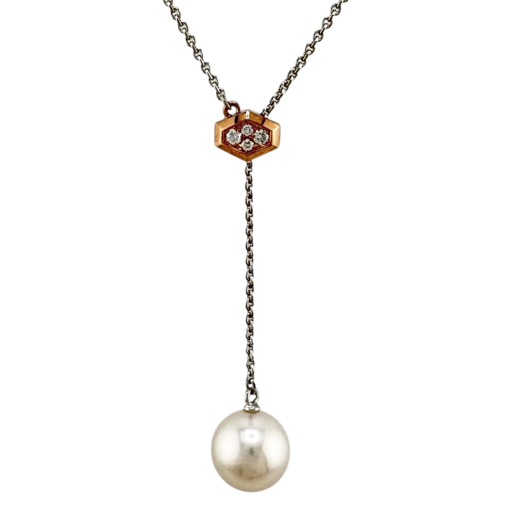 MIKIMOTO ミキモト ネックレス 18金 K18ホワイトゴールド パール