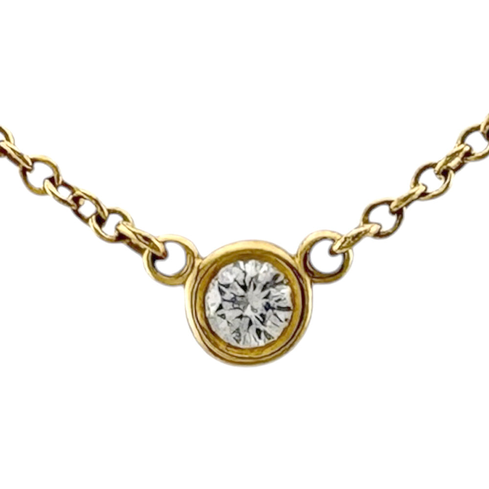TIFFANY&Co. ティファニー バイザヤード 約0.05ct ネックレス 18金 K18