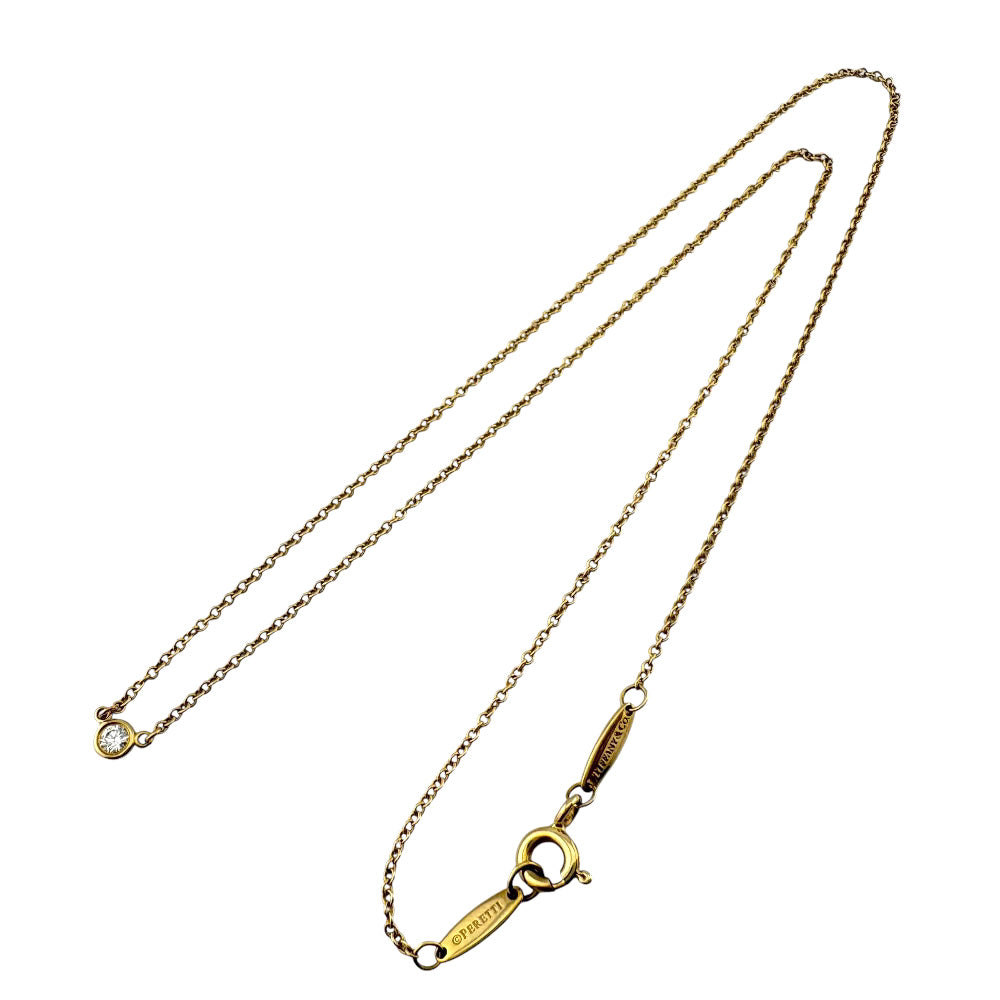 TIFFANY&Co. ティファニー バイザヤード 約0.05ct ネックレス 18金 K18