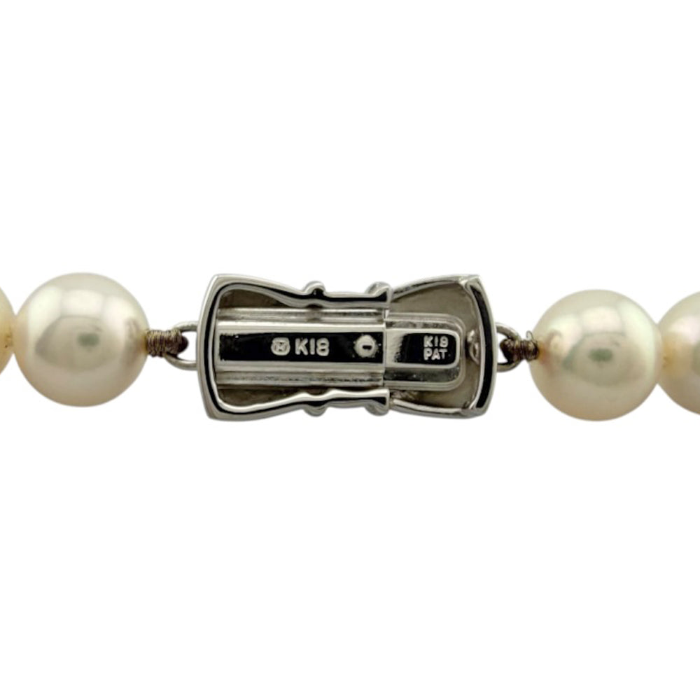 MIKIMOTO ミキモト ネックレス 18金 K18ホワイトゴールド パール