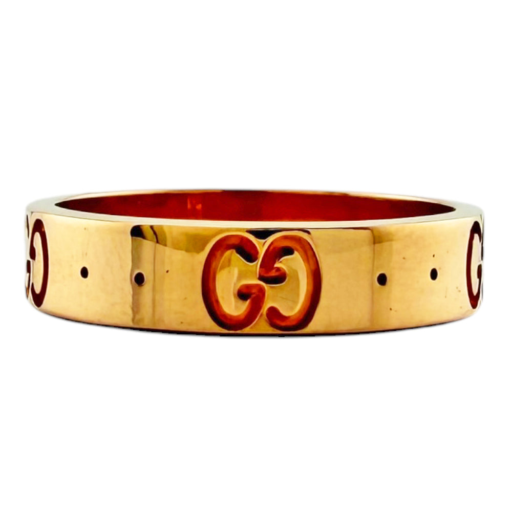 GUCCI グッチ アイコン リング 指輪 8.5号 18金 K18ピンクゴールド