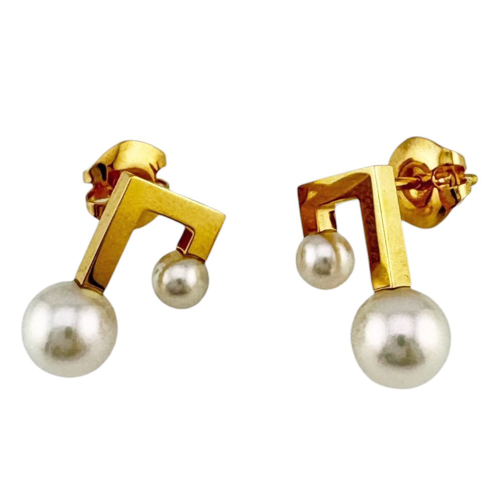 TASAKI タサキ バランス ノート ピアス 18金 K18イエローゴールド