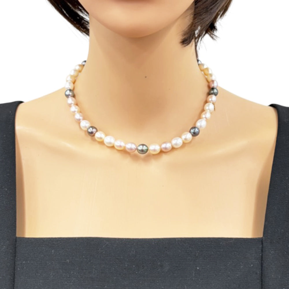 MIKIMOTO ミキモト ネックレス 18金 K18イエローゴールド パール