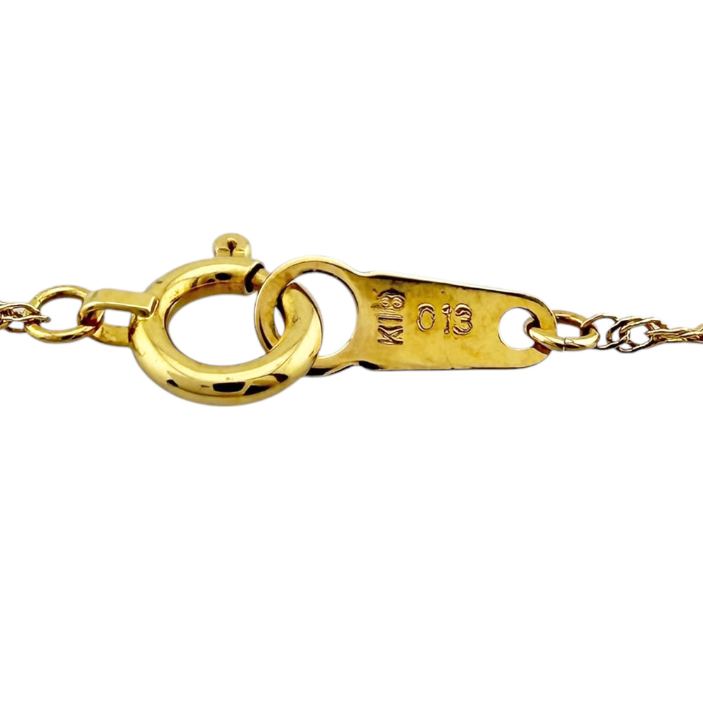 ネックレス 18金 K18イエローゴールド ダイヤモンド レディース 中古