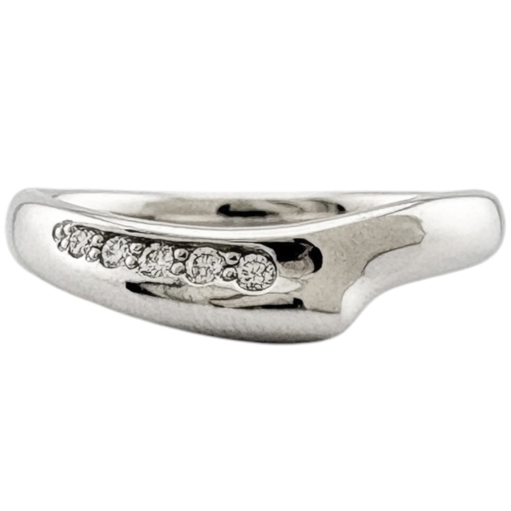 TIFFANY&Co. ティファニー カーブド リング 指輪 10号 Pt950プラチナ