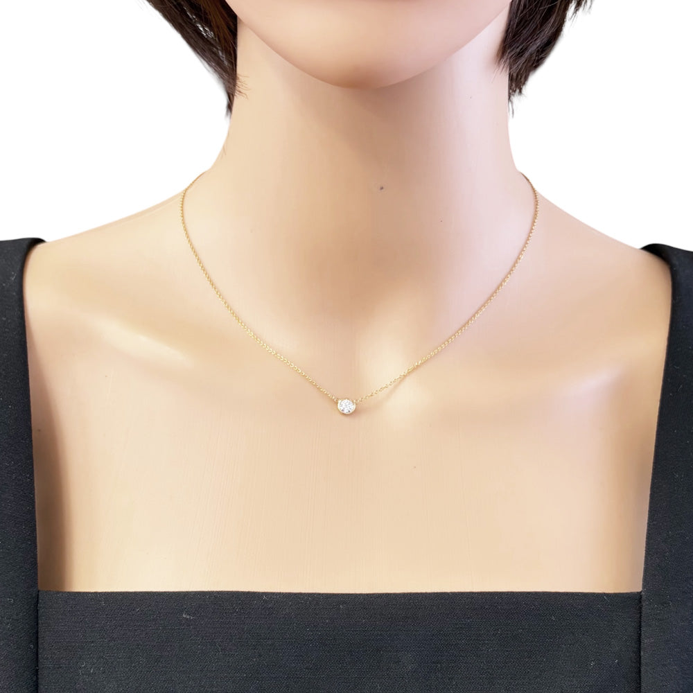 【美品】Tiffany＆Co. ティファニーバイザヤード ネックレス18k RG TIFFANY&Co. ティファニー バイザヤード ネックレス 18金 K18イエロー