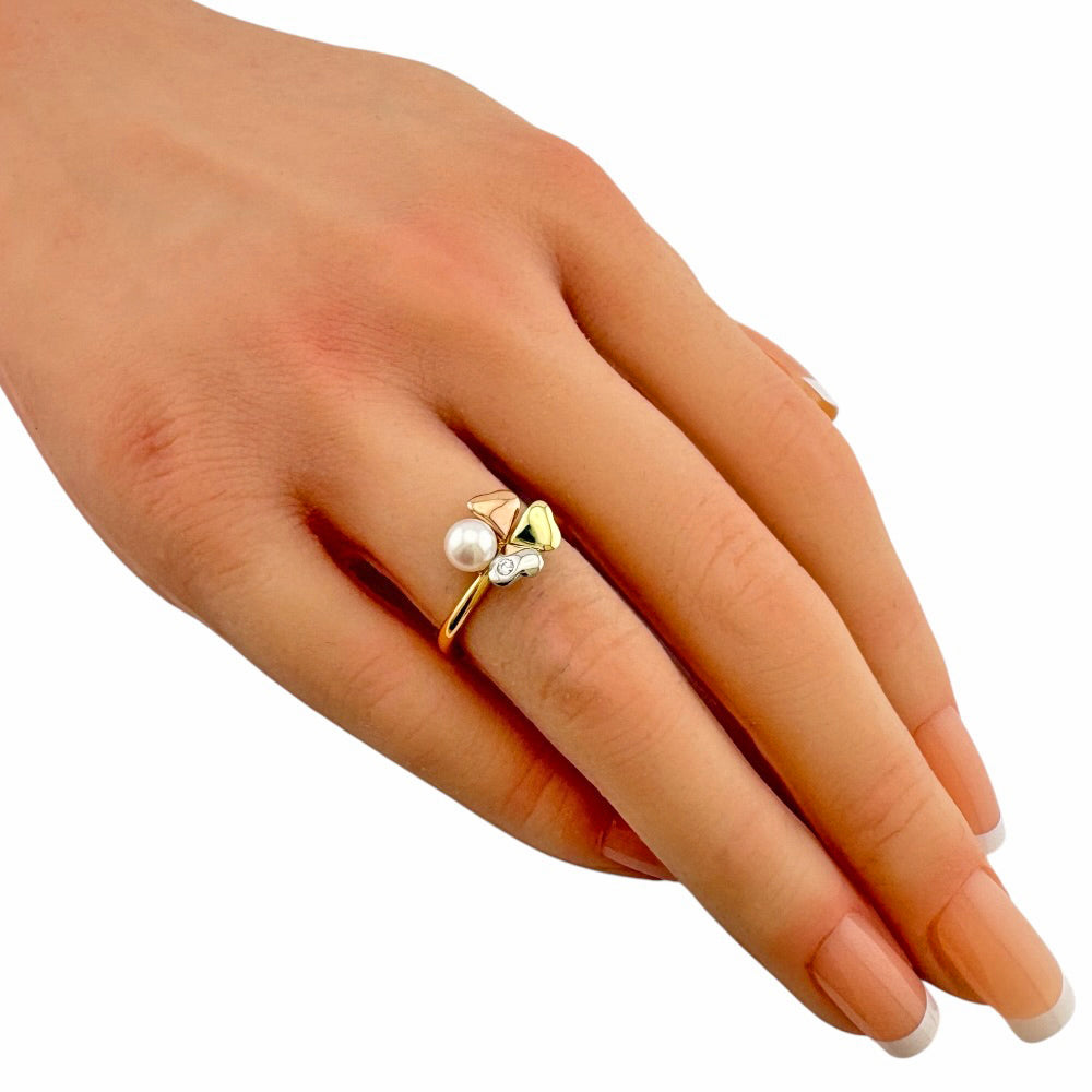 Angel4444rMIKIMOTOダイヤモンドリング サイズ9 k18 MIKIMOTO ミキモト リング 指輪 9号 18金 K18ピンクゴールド