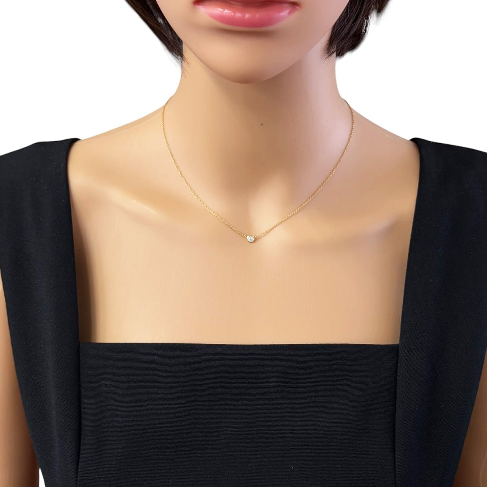TIFFANY&Co. ティファニー バイザヤード 約0.12ct ネックレス 18金 K18
