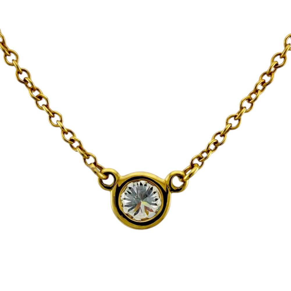 TIFFANY&Co. ティファニー バイザヤード 約0.12ct ネックレス 18金 K18