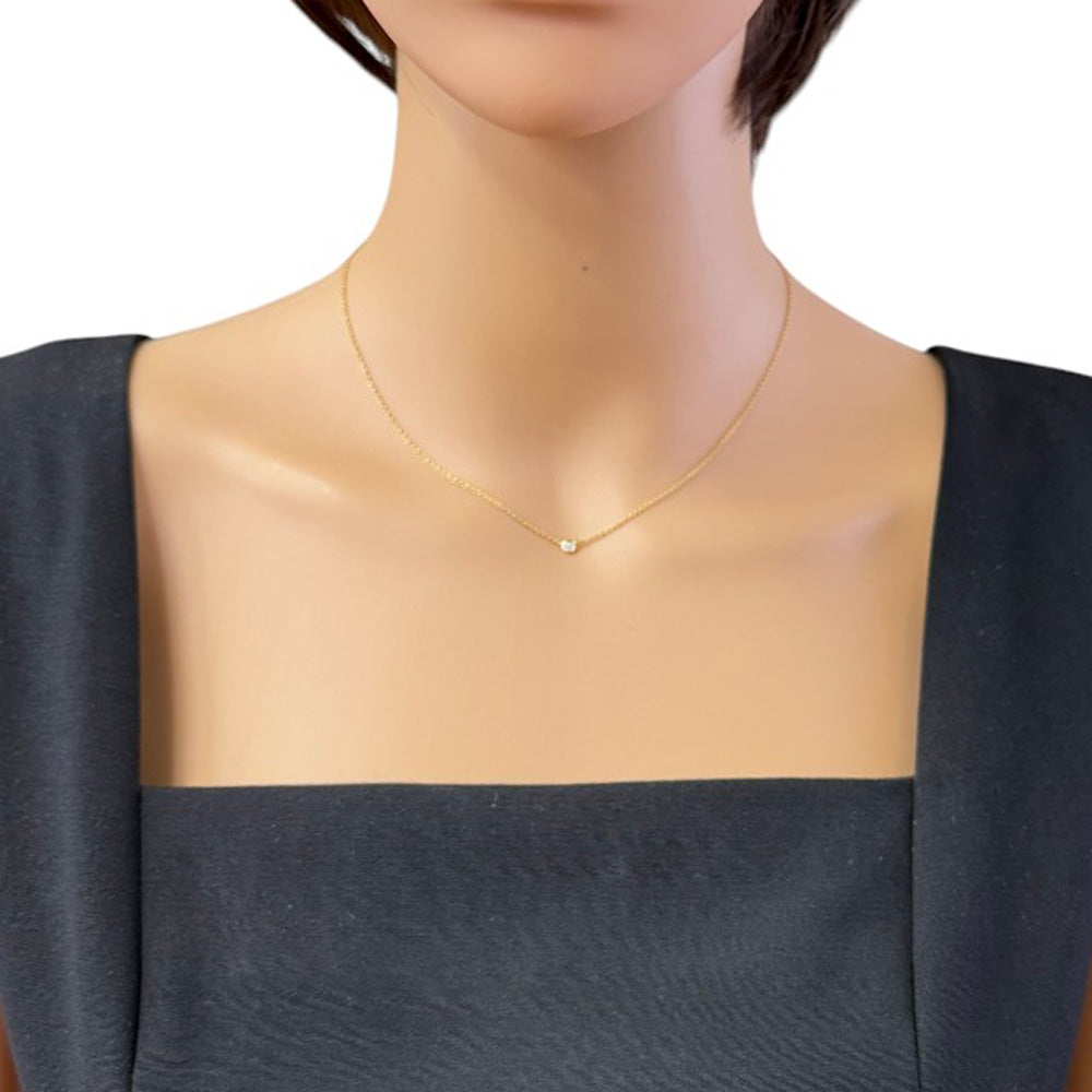 TIFFANY&Co. ティファニー バイザヤード 約0.08ct ネックレス 18金 K18