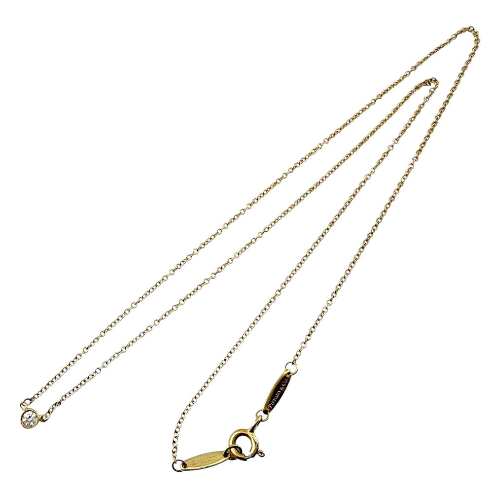 TIFFANY&Co. ティファニー バイザヤード 約0.08ct ネックレス 18金 K18