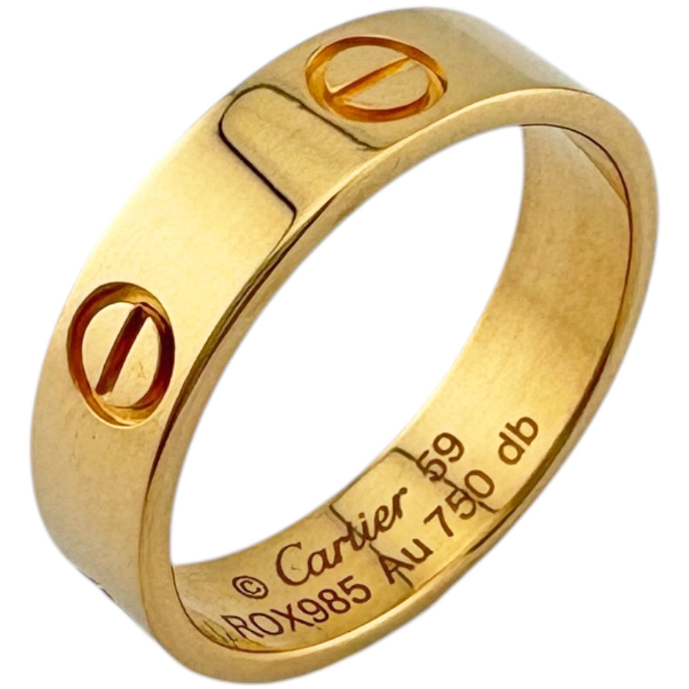 【値下げました】Cartier リング指輪 18k 2025年に購入 CARTIER カルティエ ラヴ リング 指輪 18.5号 18金 K18イエロー