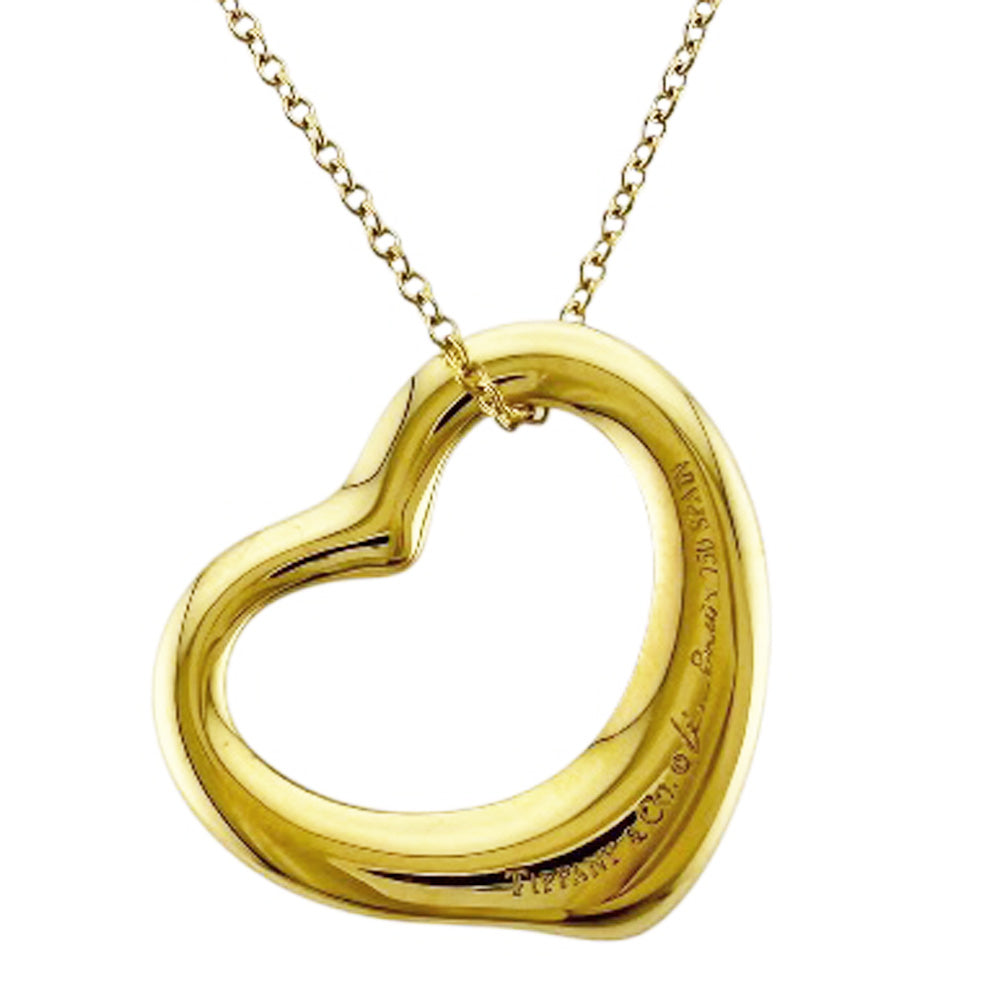 TIFFANY&Co. ティファニー オープンハート ネックレス 18金 K18