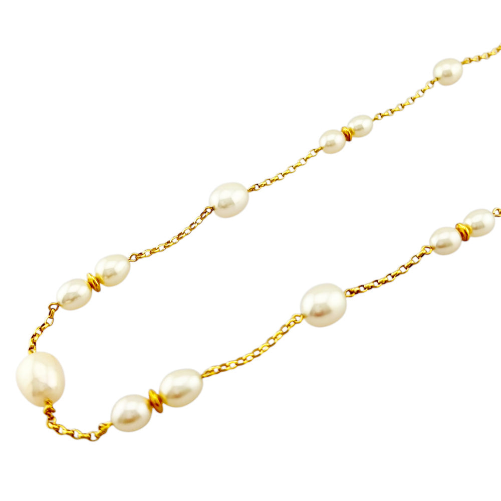 MIKIMOTO ミキモト ネックレス 18金 K18イエローゴールド パール