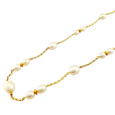 MIKIMOTO ミキモト ネックレス 18金 K18イエローゴールド パール