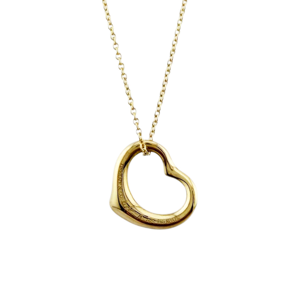 TIFFANY&Co. ティファニー オープンハート ネックレス 18金 K18